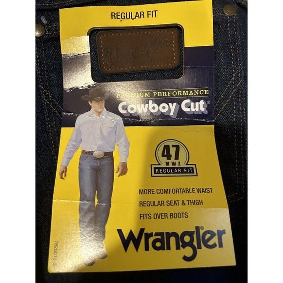 NWT Wrangler 47MWZ Premium Performance Cowboy Cut Rigid Classic Fit Jeans 38 32 - Picture 4 of 5